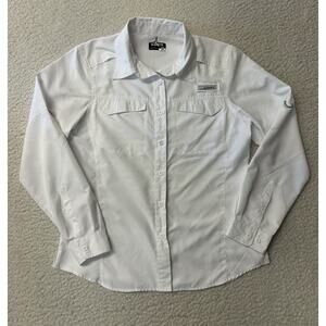 Habit Womens Long Sleeve Button Down Fishing Shirt Medium